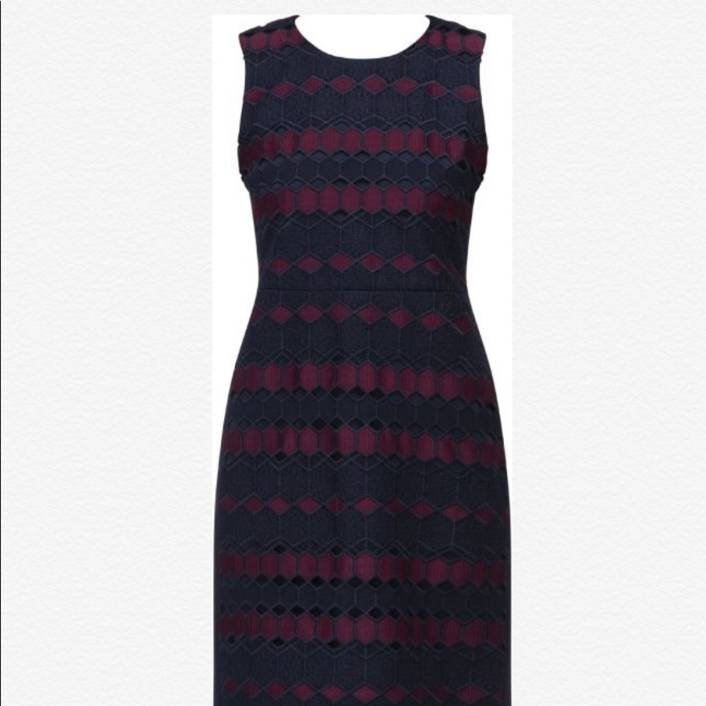 ‼️SOLD ‼️CALVIN KLEIN Lace Scuba Sheath Dress - Picture 3 of 5